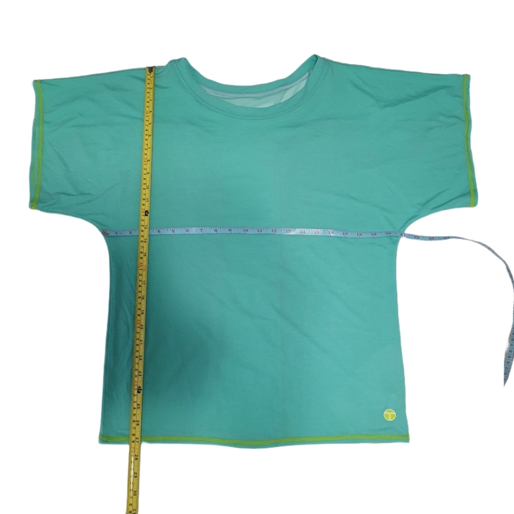 Trina Turk    Women's XL    T-Shirt   Top   Aqua - Picture 6 of 12